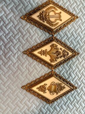 Ornate Gold Decorative Wall Plaques - Set of 3